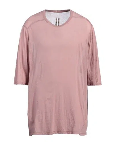 Rick Owens Man T-shirt Antique Rose Size S Cotton In Pink