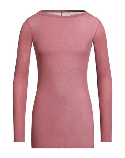 Rick Owens Man T-shirt Antique Rose Size S Cotton In Pink