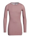 Rick Owens Man T-shirt Chocolate Brown Size M Viscose, Silk In Pink
