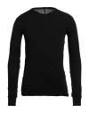Rick Owens Minimalist Level Seam Cotton T-shirt With Crew Neck In Black