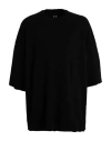 Rick Owens Oversized Crewneck T-shirt In Black
