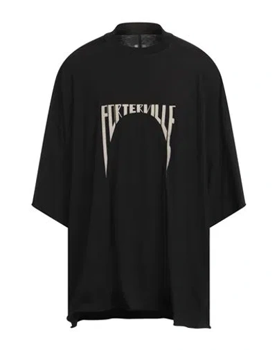 Rick Owens Man T-shirt Black Size Onesize Cotton, Polyester