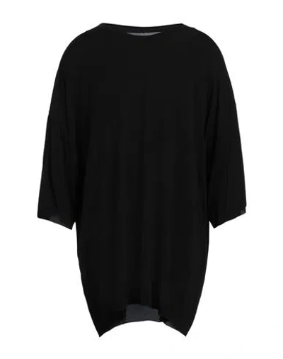 Rick Owens Man T-shirt Black Size Onesize Cupro, Elastane In Black
