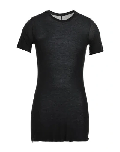 Rick Owens Man T-shirt Black Size Xs Cotton, Silk