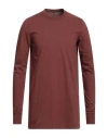 Rick Owens Man T-shirt Brown Size L Cotton
