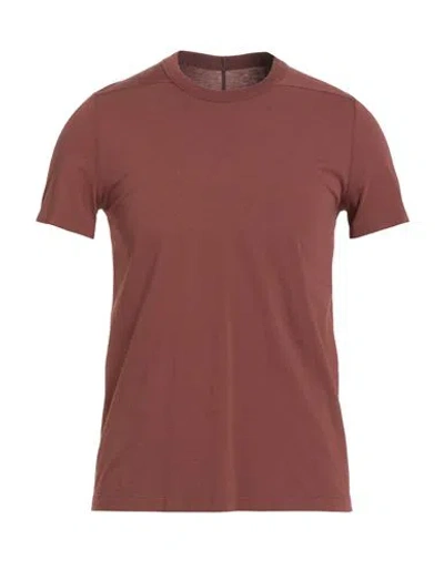 Rick Owens Man T-shirt Brown Size S Cotton In Red