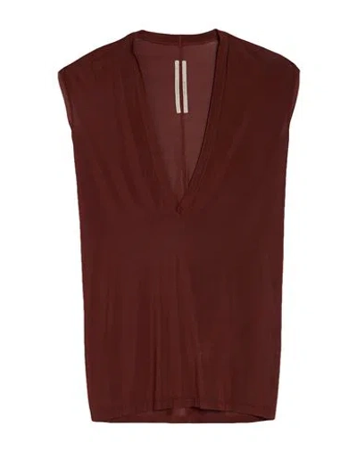 Rick Owens Man T-shirt Brown Size S Cupro, Elastane