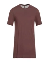 Rick Owens Man T-shirt Brown Size S Viscose, Silk