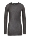 Rick Owens Man T-shirt Charcoal Size L Cotton In Gray