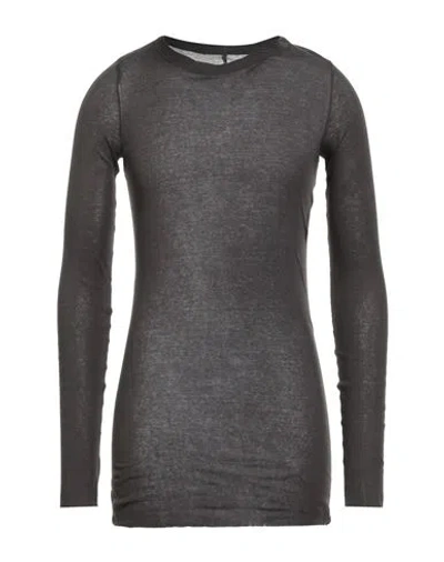 Rick Owens Man T-shirt Charcoal Size L Cotton In Gray