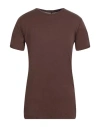 Rick Owens Man T-shirt Chocolate Brown Size L Cotton
