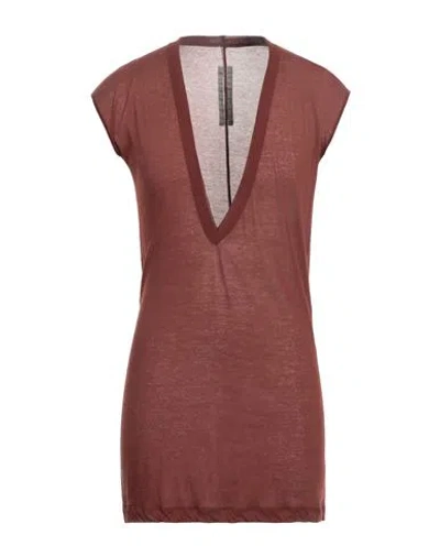 Rick Owens Man T-shirt Chocolate Brown Size M Cotton