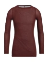 Rick Owens Man T-shirt Chocolate Brown Size M Viscose, Silk In Brown