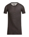 Rick Owens Man T-shirt Dark Brown Size S Cotton