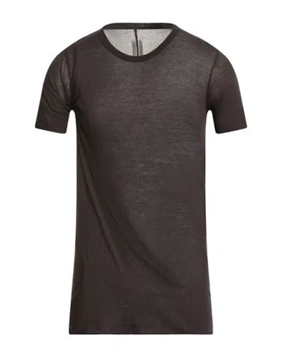 Rick Owens Man T-shirt Dark Brown Size S Cotton