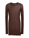 Rick Owens Man T-shirt Dark Brown Size Xl Viscose, Silk