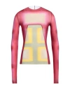 Rick Owens Man T-shirt Fuchsia Size S Cupro, Elastane In Pink