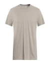 Rick Owens Larry Short Level T-shirt In Grey