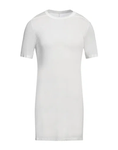 Rick Owens Man T-shirt Ivory Size L Viscose, Silk In Gray