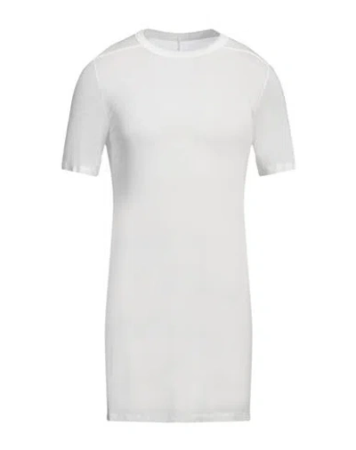 Rick Owens Man T-shirt Ivory Size Xs Viscose, Silk In White