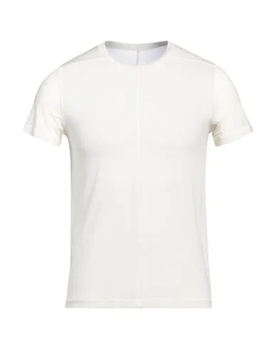 Rick Owens Man T-shirt Ivory Size S Cupro, Elastane In White