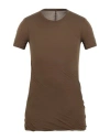 Rick Owens Man T-shirt Khaki Size L Cotton In Brown