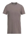 Rick Owens Man T-shirt Khaki Size S Cotton In Grey