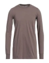 Rick Owens Man T-shirt Khaki Size S Cotton In Beige