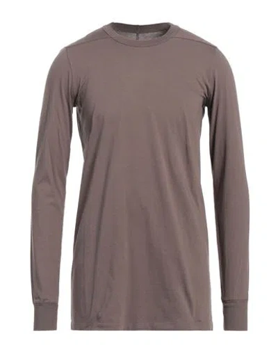 Rick Owens Man T-shirt Khaki Size S Cotton In Beige