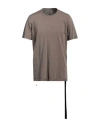 Rick Owens Man T-shirt Khaki Size Xl Cotton In Beige