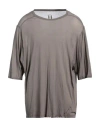 Rick Owens Man T-shirt Lead Size S Cotton In Grey