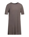 Rick Owens Man T-shirt Lead Size L Viscose, Silk In Grey