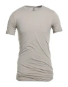 Rick Owens Man T-shirt Light Grey Size M Cotton In Gray