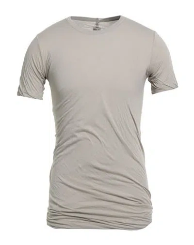 Rick Owens Man T-shirt Light Grey Size M Cotton In Gray