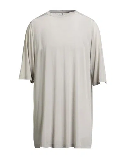 Rick Owens Man T-shirt Light Grey Size M Cupro, Elastane In Gray