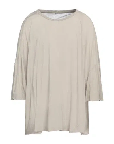 Rick Owens Man T-shirt Light Grey Size Onesize Cotton In Grey