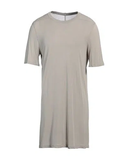 Rick Owens Man T-shirt Light Grey Size Xs Viscose, Silk In Grey