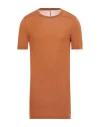 Rick Owens Man T-shirt Mandarin Size S Viscose, Silk