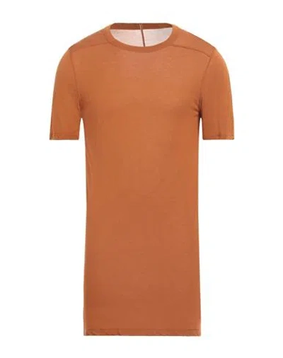 Rick Owens Man T-shirt Mandarin Size S Viscose, Silk