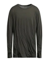 Rick Owens Man T-shirt Military Green Size Onesize Cotton