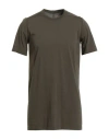 Rick Owens Man T-shirt Military Green Size S Cotton In Brown