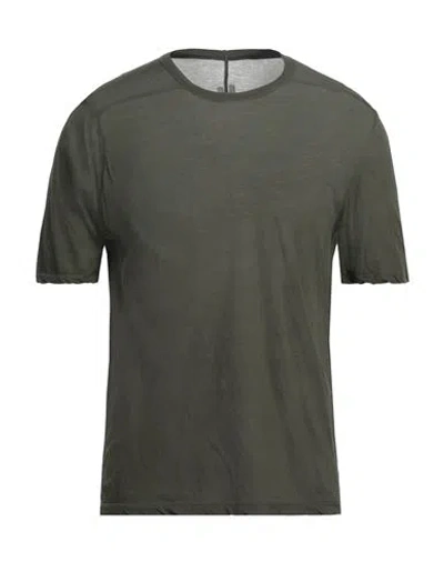 RICK OWENS RICK OWENS MAN T-SHIRT MILITARY GREEN SIZE S COTTON