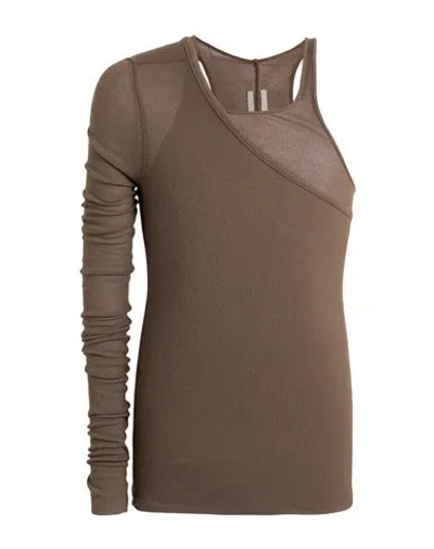 Rick Owens Man T-shirt Military Green Size S Viscose, Silk