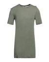 Rick Owens Man T-shirt Military Green Size Xl Viscose, Silk