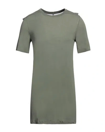 Rick Owens Man T-shirt Military Green Size Xl Viscose, Silk