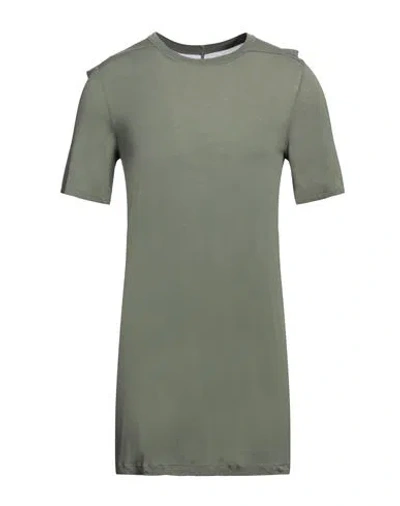 RICK OWENS RICK OWENS MAN T-SHIRT MILITARY GREEN SIZE L VISCOSE, SILK