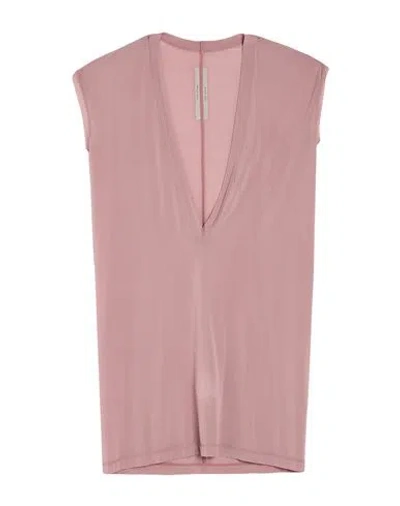 Rick Owens Man T-shirt Pink Size S Cupro, Elastane