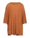 Rick Owens Man T-shirt Tan Size Onesize Cotton In Red