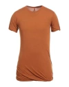Rick Owens Man T-shirt Rust Size L Cotton In Red