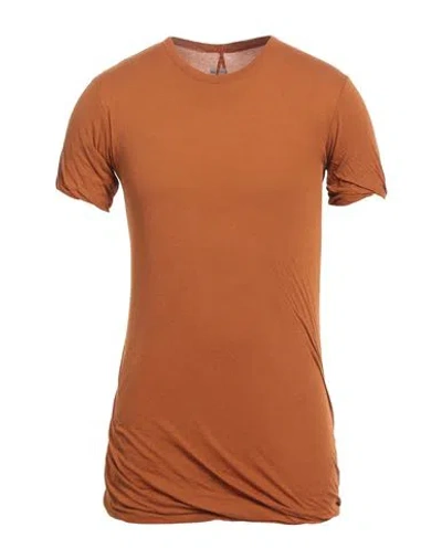 Rick Owens Man T-shirt Rust Size L Cotton In Red